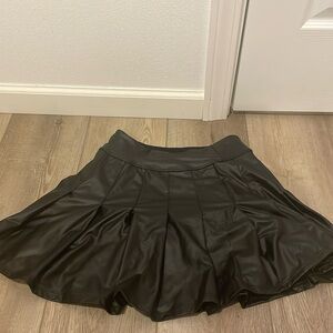 Black leather skirt
